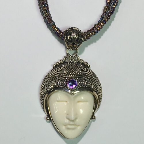 Dark Amethyst Stone Pendant