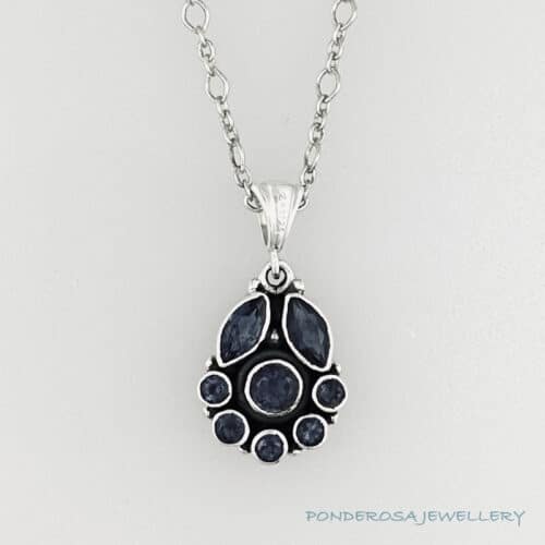 Iolite Stone Pendant