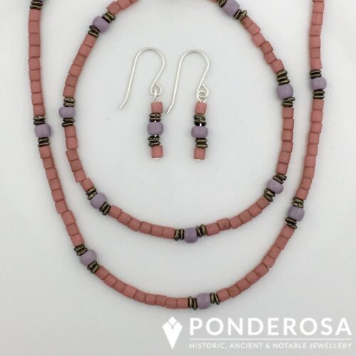 Pink Purple Jewellery Set