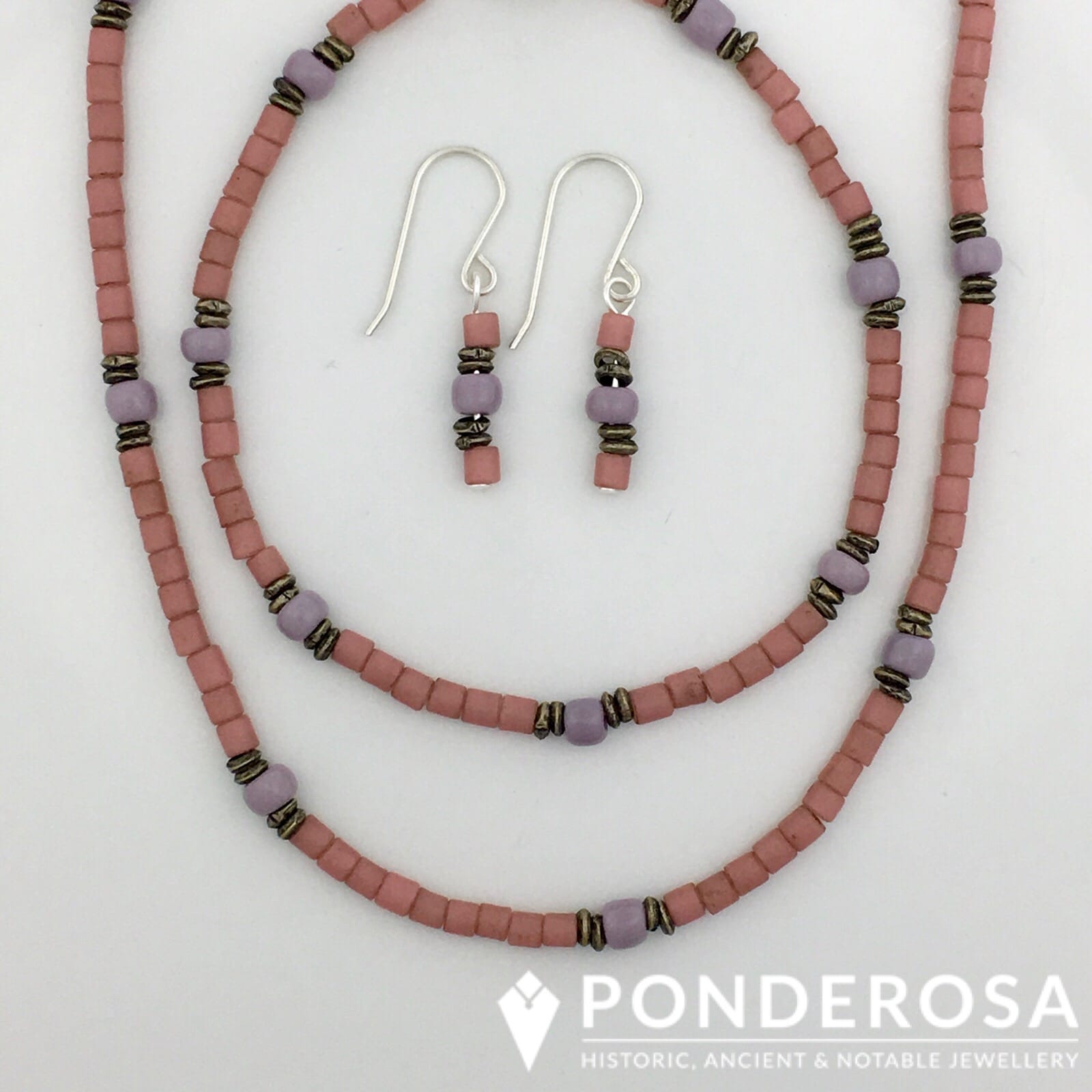 Pink Purple Jewellery Set