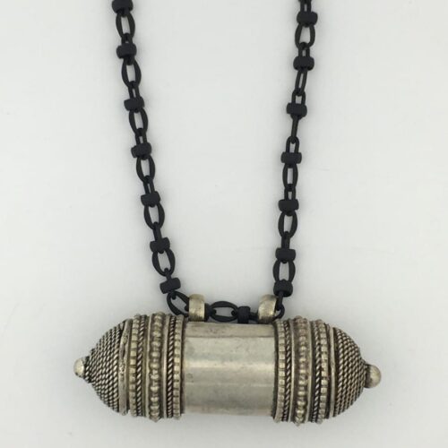 Open Silver Tibetan Box Pendant
