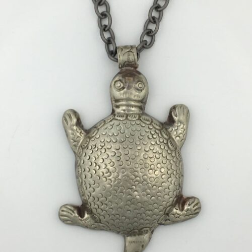 Turtle Silver Tibetan Coin Silver Turtle Pendant