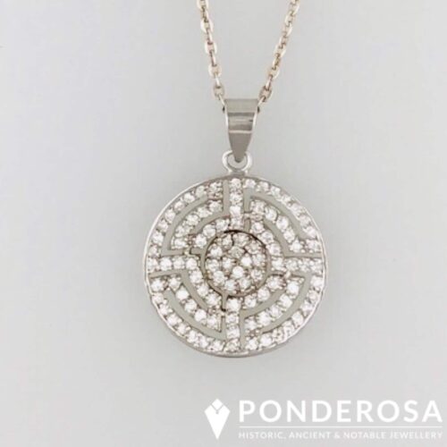 Sterling Silver - Round Crystal