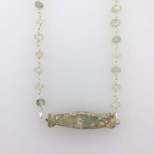 Roman Glass and Aquamarine Stones