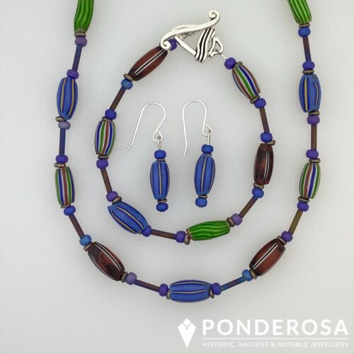 Colorful Chevron Melon Set Colourful Chevron Melon Jewellery Set