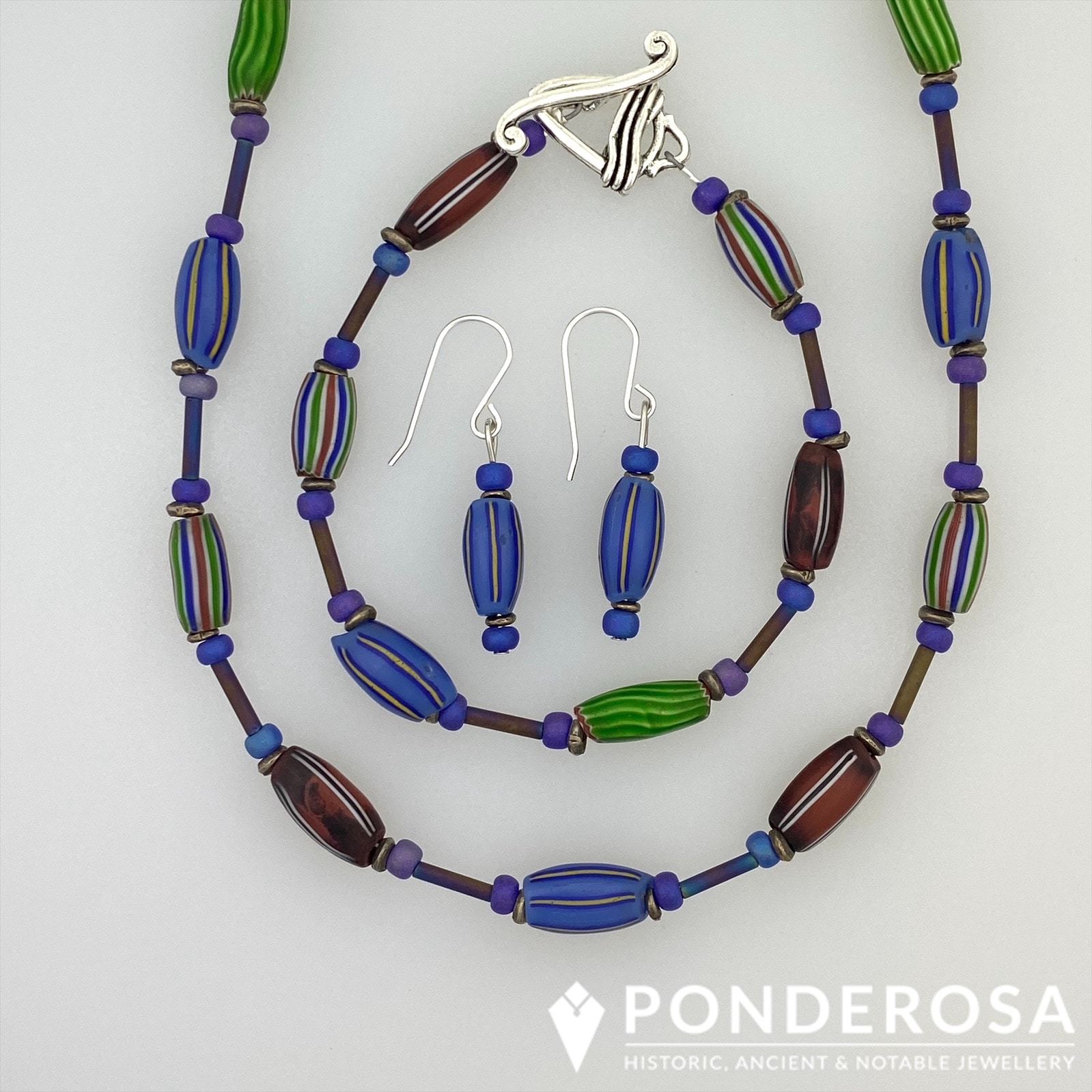 Colourful Chevron Melon Jewellery Set