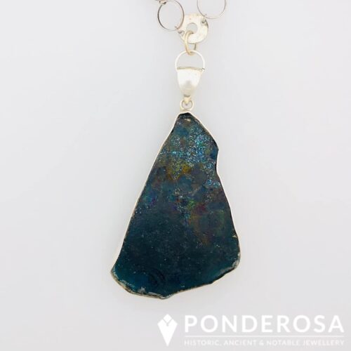 FE0F9F28-CA01-45DA-A9FB-9C55FF512132 Roman Glass Necklace - Extra Large Dark Blue