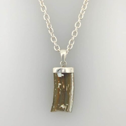 IMG_8331 Roman Glass Pendant - Brown Patina Rim