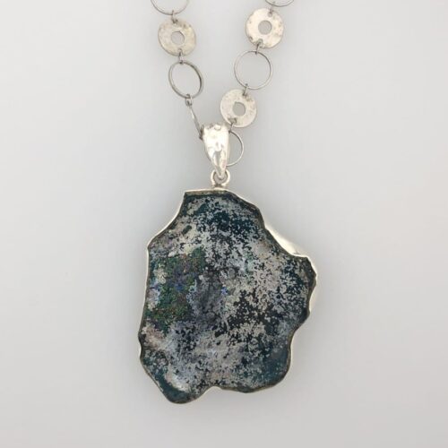 Large RG Roman Glass Necklace - Bottom of Jar