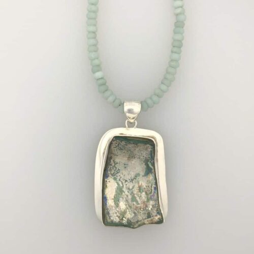 RG Scoop Roman Glass Necklace - Deep Curve