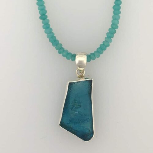 RGS 1 Roman Glass Necklace - Turquoise Ocean Blue