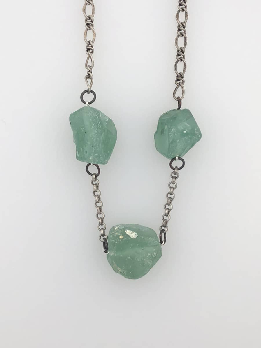 Raw Roman Glass Necklace