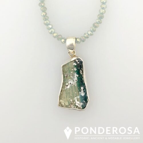 Roman Glass Necklace - Flaked Patina
