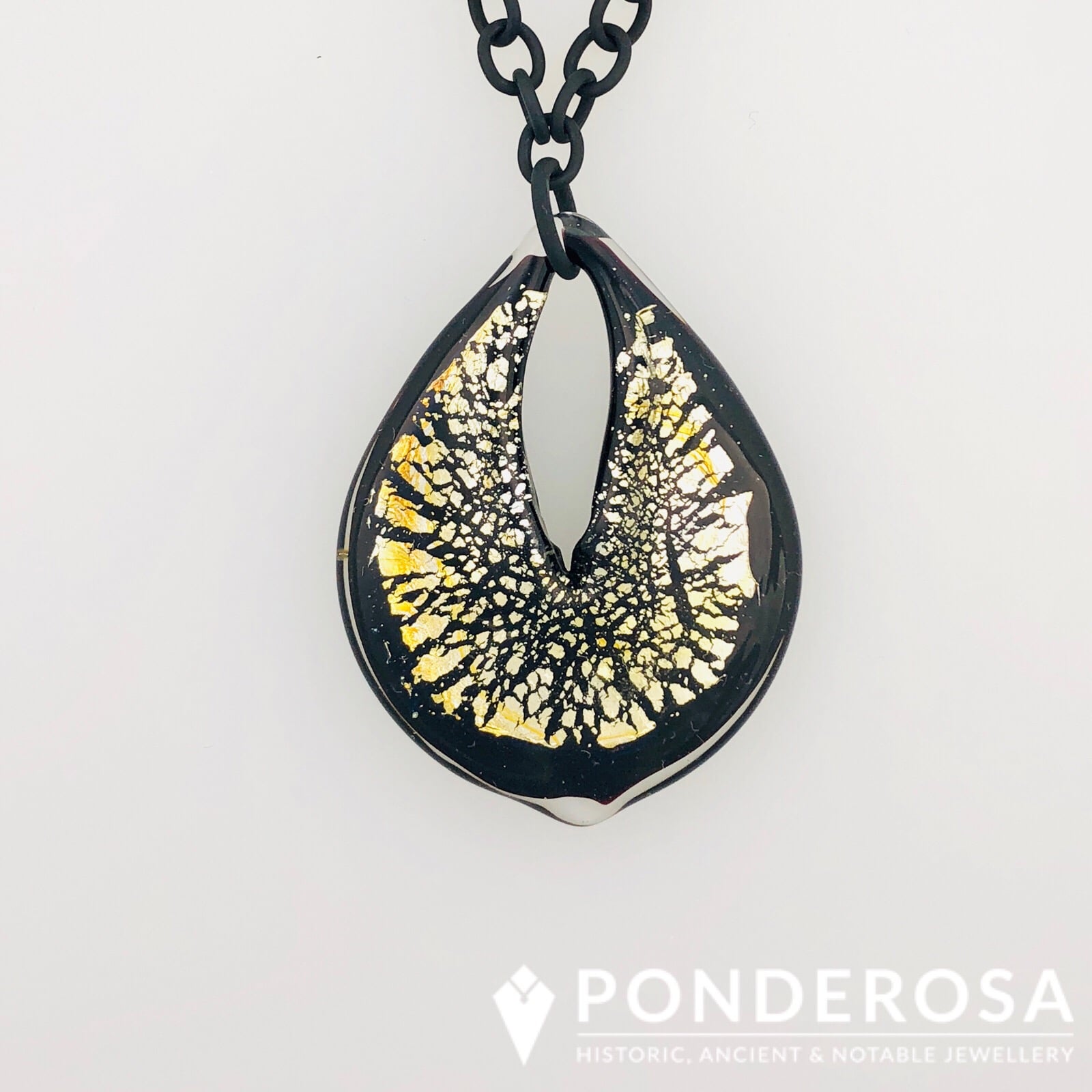 Venetian Glass - Gold Drop