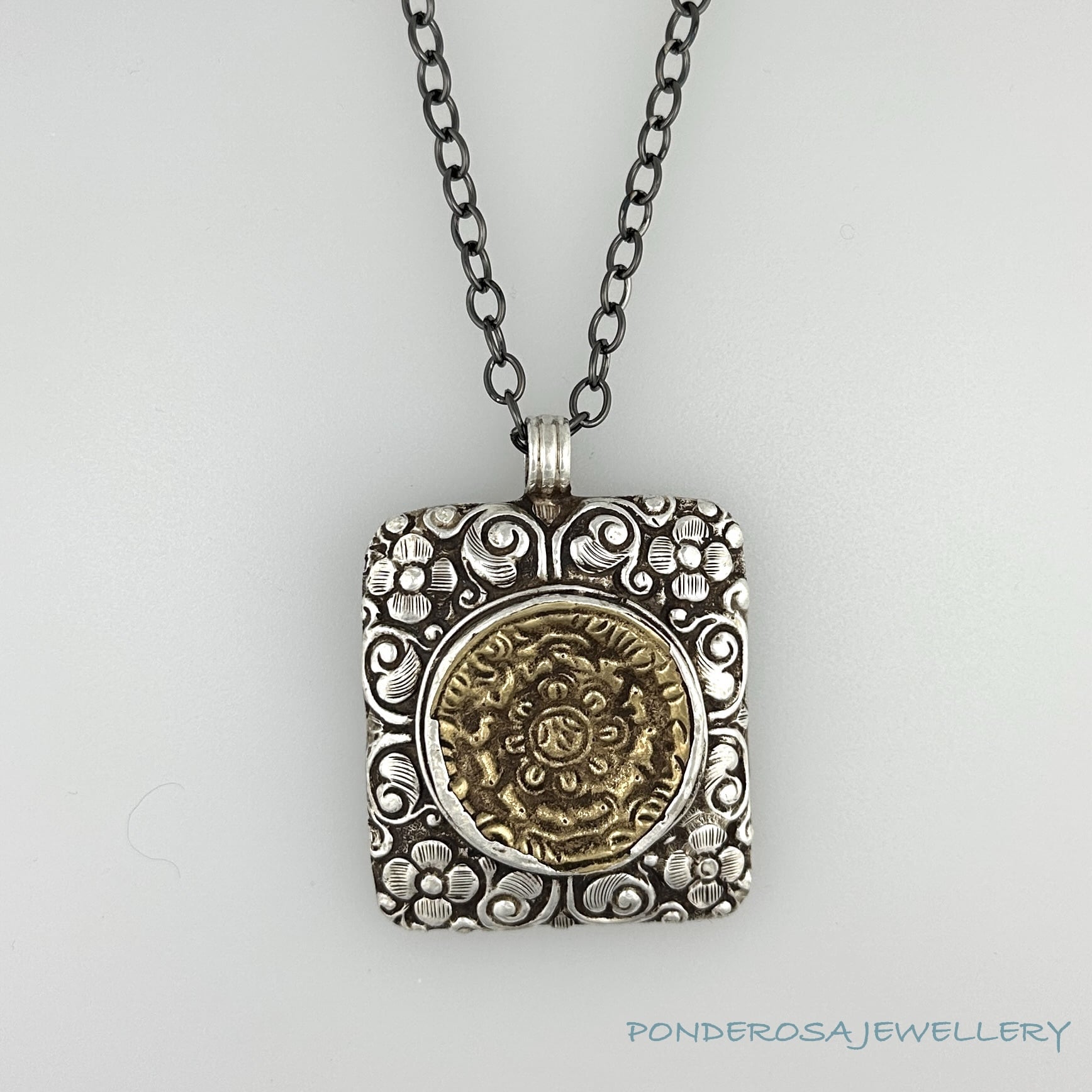 Sterling Silver and Brass (Tibet)