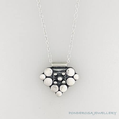 Triangle Dots Sterling Silver - Drop Dot Pendant