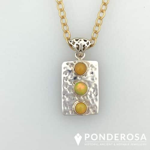 Opal Pendant - Three Stones
