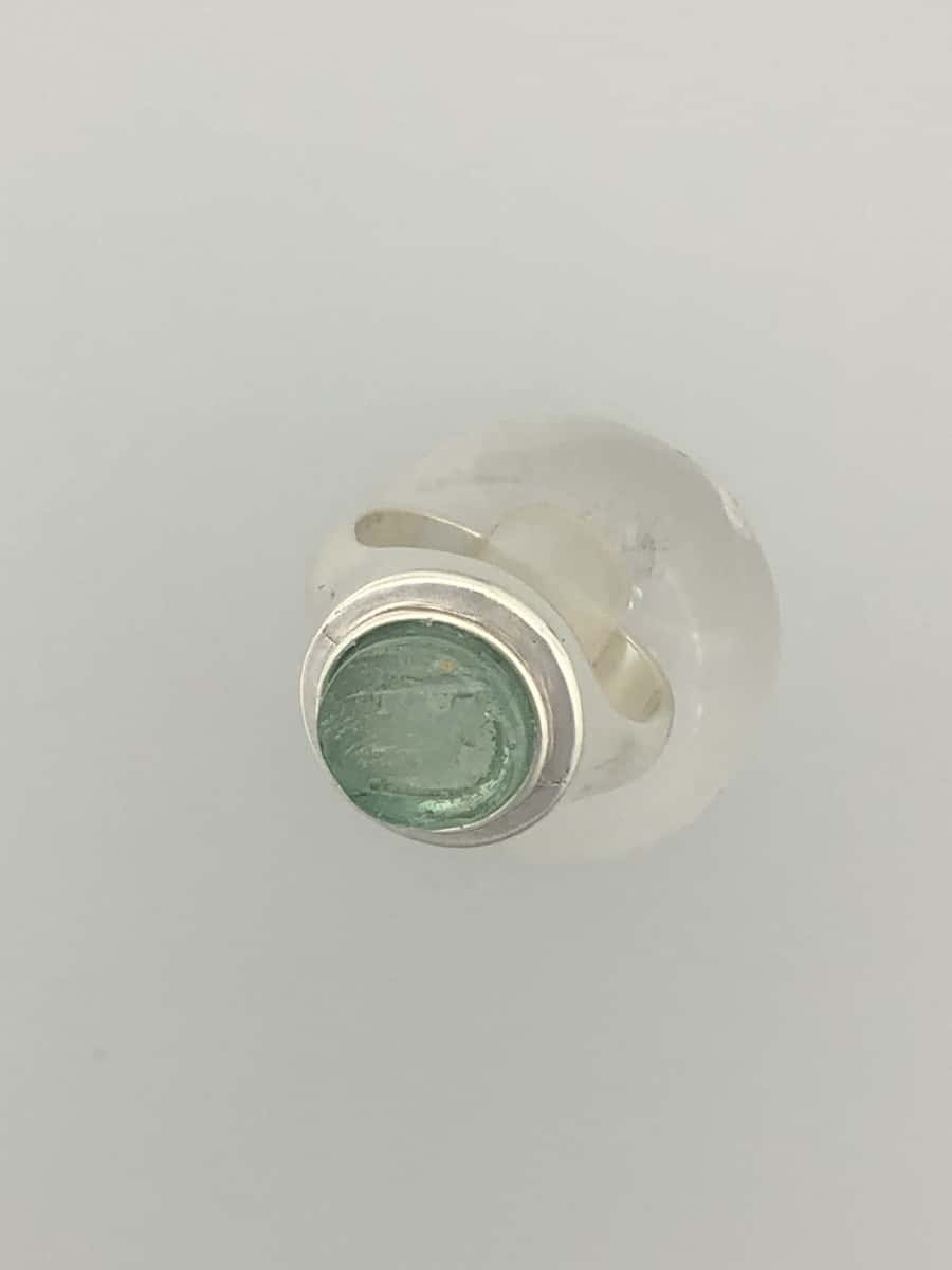Aqua Blue - Raw Roman Glass Ring