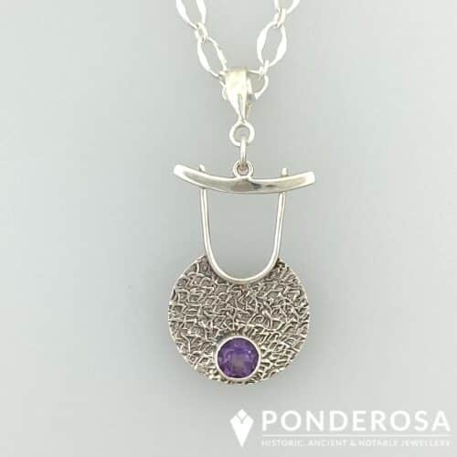 Amethyst and Sterling Pendant