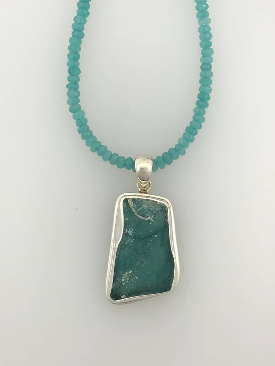 Dark Blue Roman Glass - Rectangle