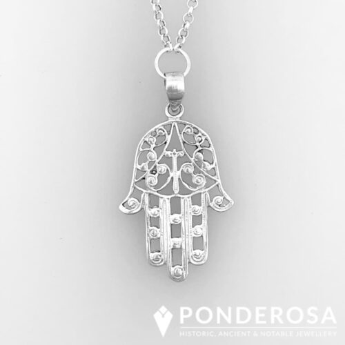 Hamsa Sterling Silver Pendant