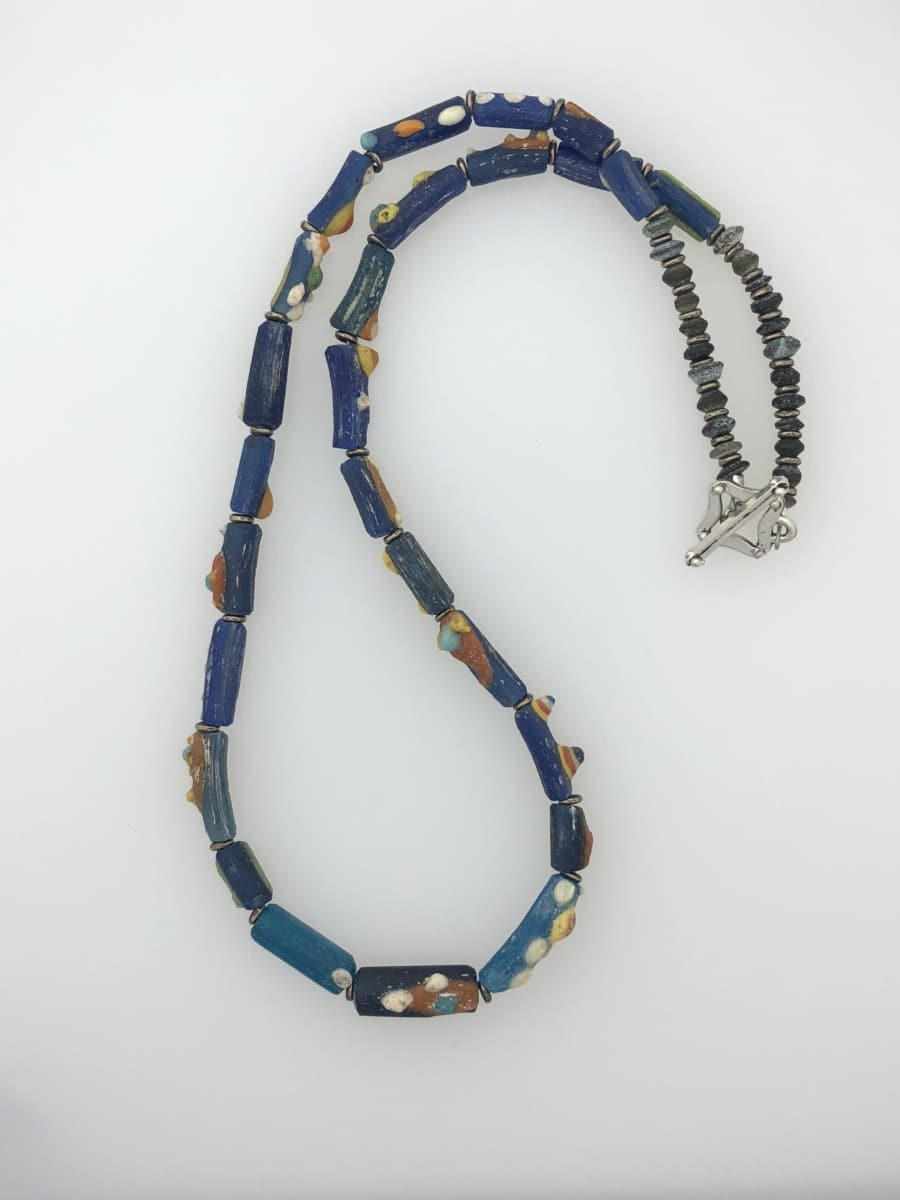 Broken Bracelet Beads - Bright Blue