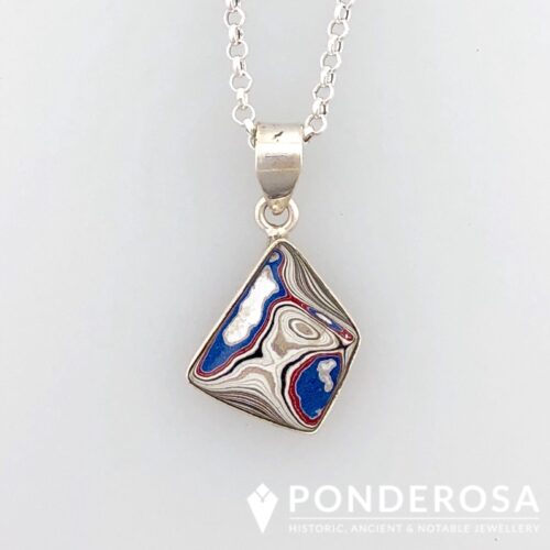 Fordite Pendant - Blue's
