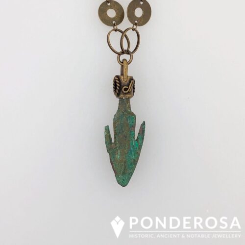 Arrowhead Ring Chain Bronze Arrowhead - Ring Chain