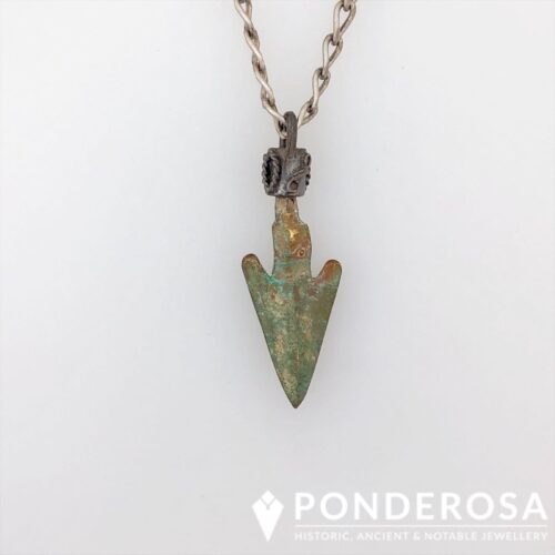 Bronze Arrowhead - Blue & Green Patina