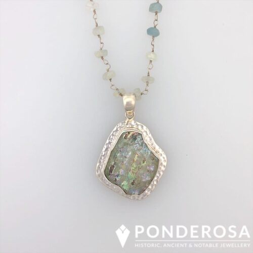 RG Aqua Roman Glass - Aquamarine Stones