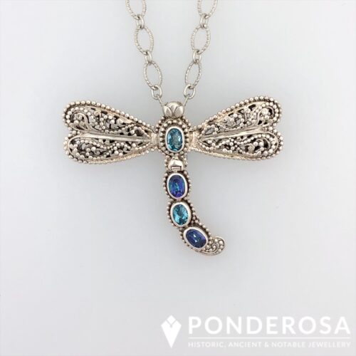 Silver Dragonfly - Faceted Topaz Stones