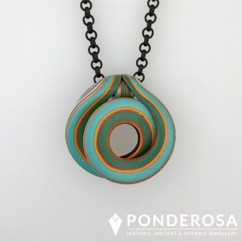 Polymer Clay - Green, Teal and Gold