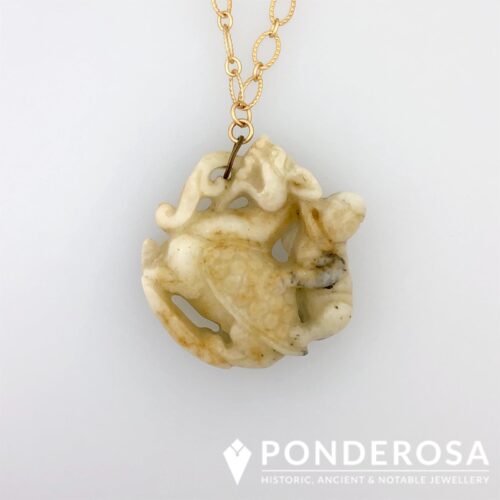 Cream Jade New Jade Carved Pendant