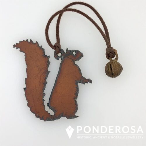 Ponderosa Rustic Metal Squirrel Ornament Rustic Metal Ornament - Squirrel