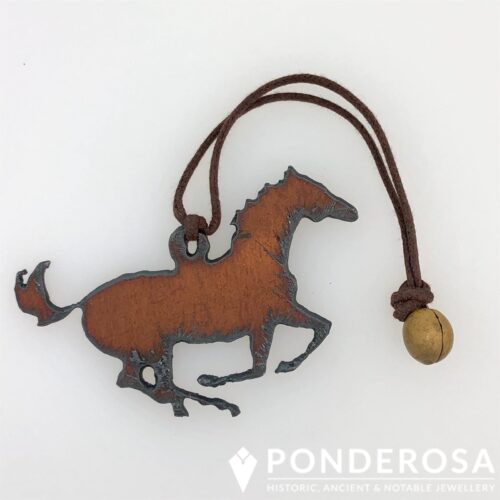 Rustic Metal Ornament - Running Horse
