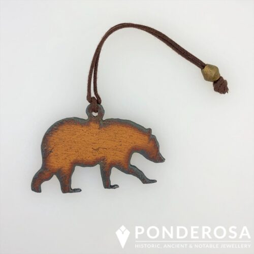 Rustic Metal Ornament - Bear