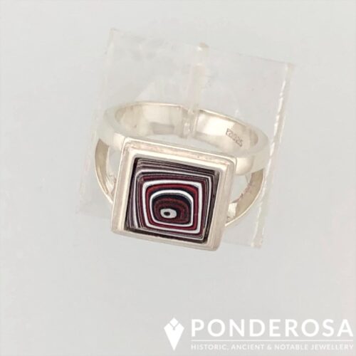 Fordite Ring - Square