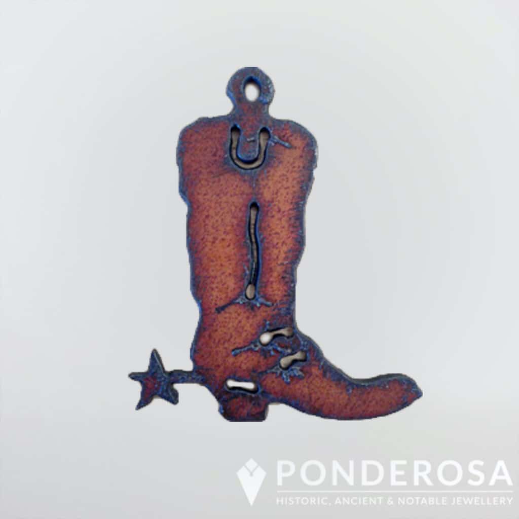 Rustic Metal Ornament - Cowboy Boot
