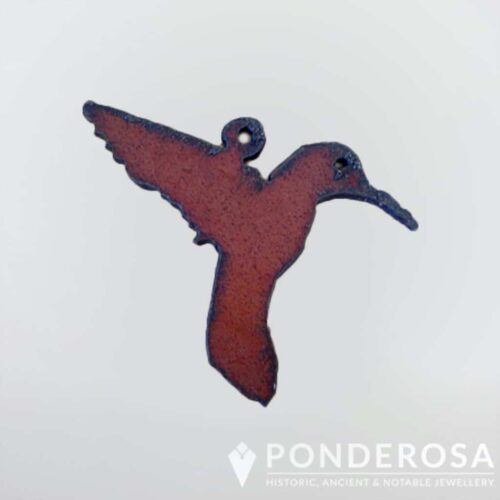 Rustic Metal Ornament - Hummingbird