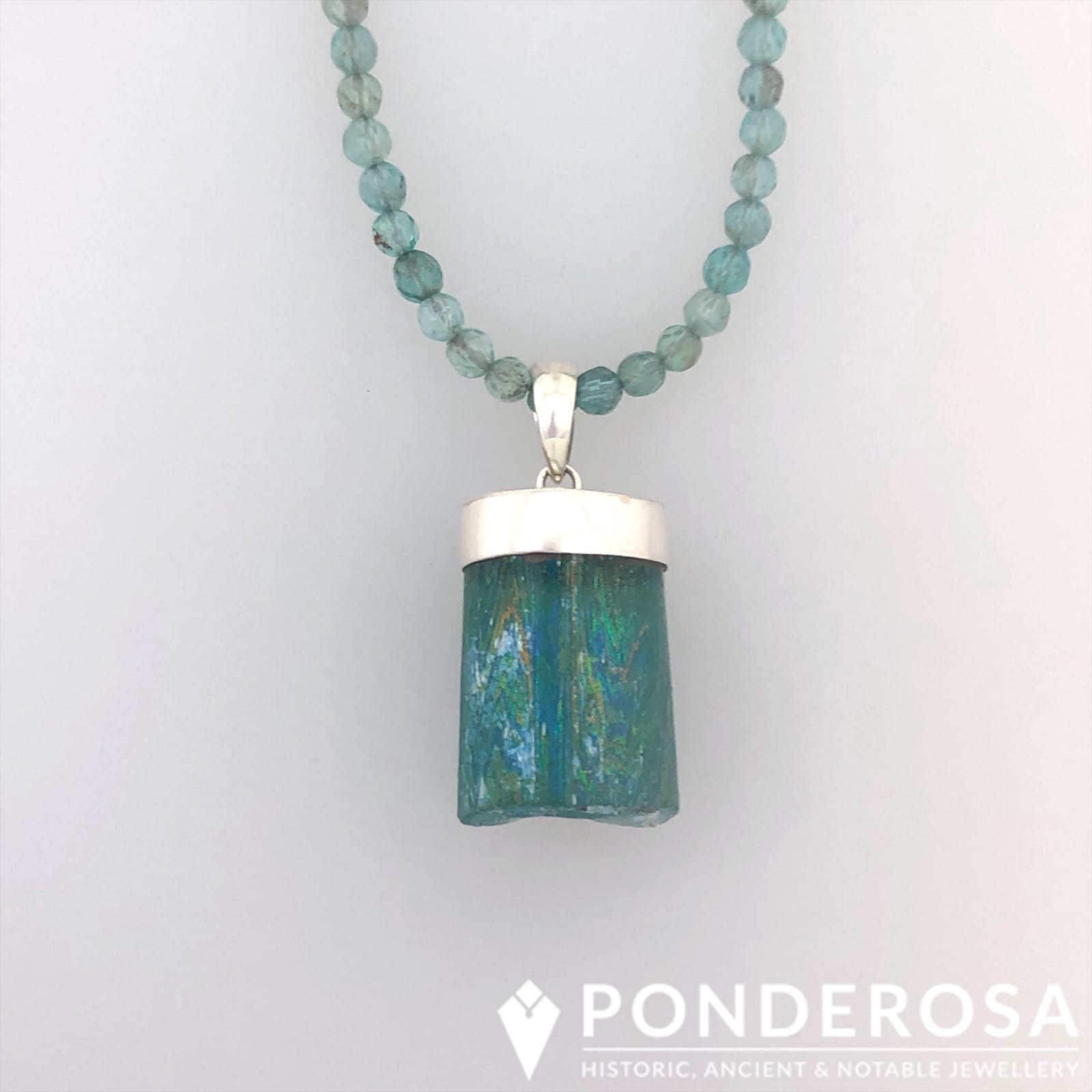 Roman Glass Necklace - Bright Cylinder
