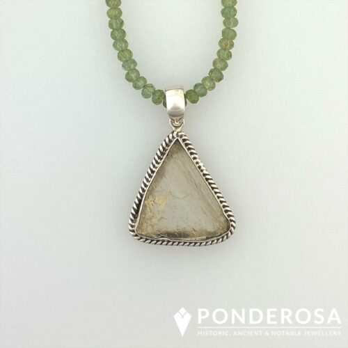 RG Light Green Roman Glass Necklace - Triangle