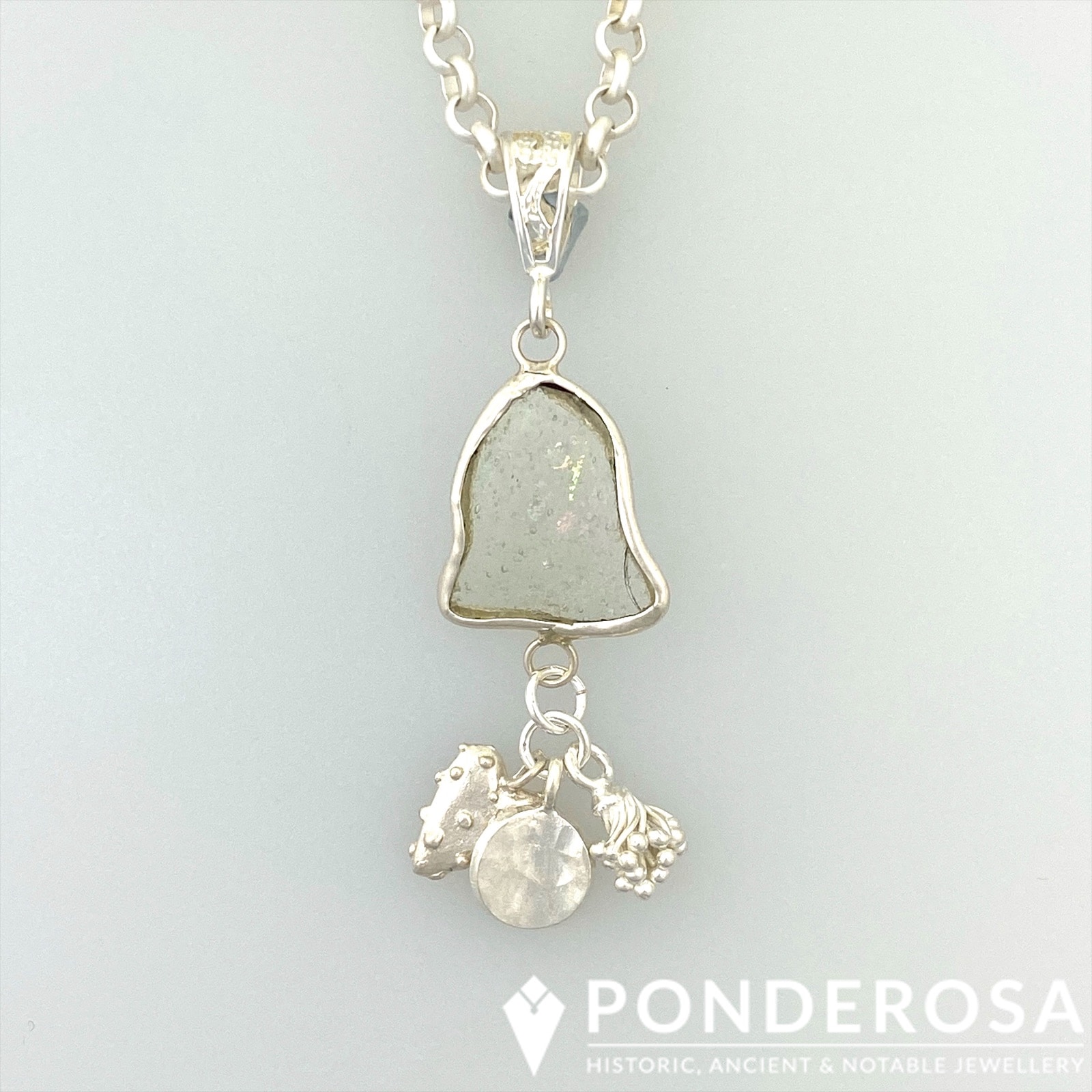 Roman Glass Necklace - Sterling Charms