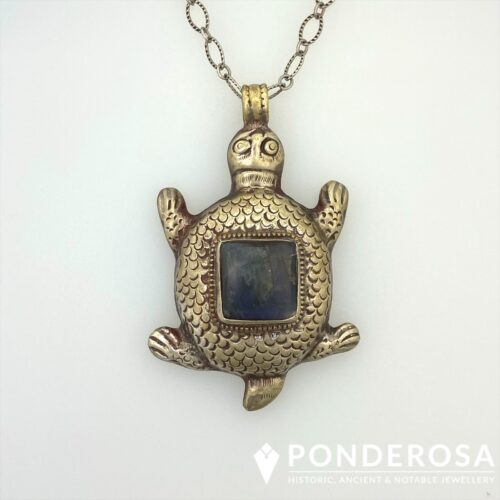 Turtle Pendant - Labradorite