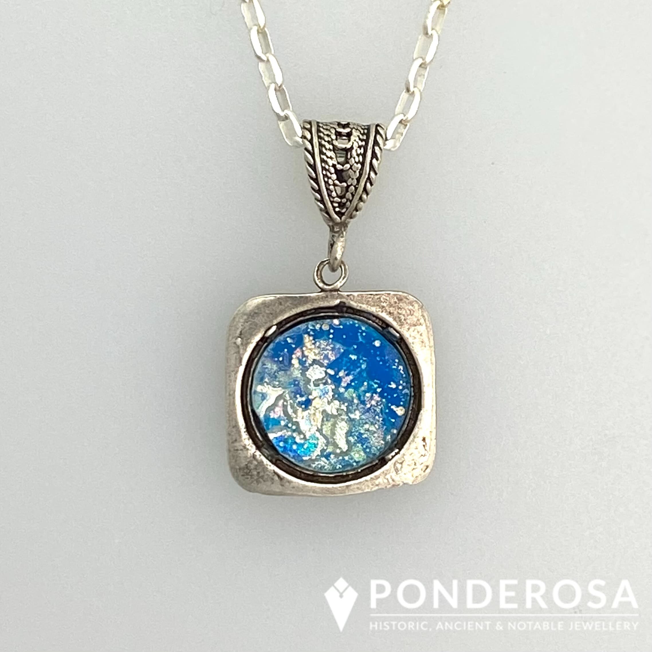 Roman Glass Necklace - Square