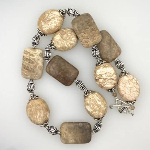 Brown Coral Fossilized Coral Bead Necklace