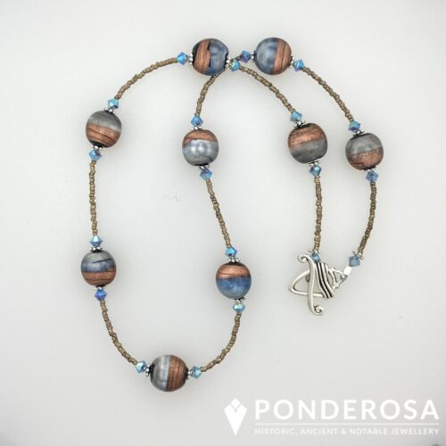 Vintage Venetian Glass - Blue/Brown