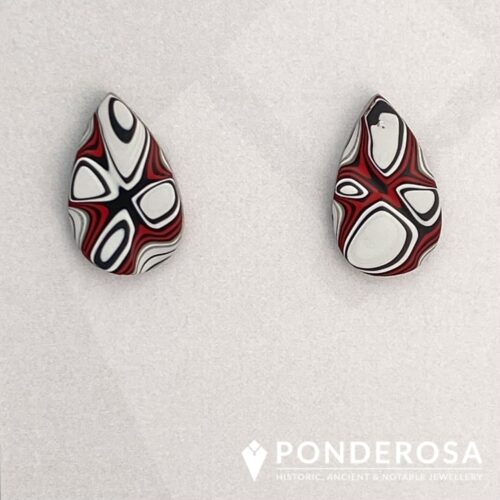 eZy Watermark_05-11-2020_02-25-54PM Fordite Earrings - Red/White