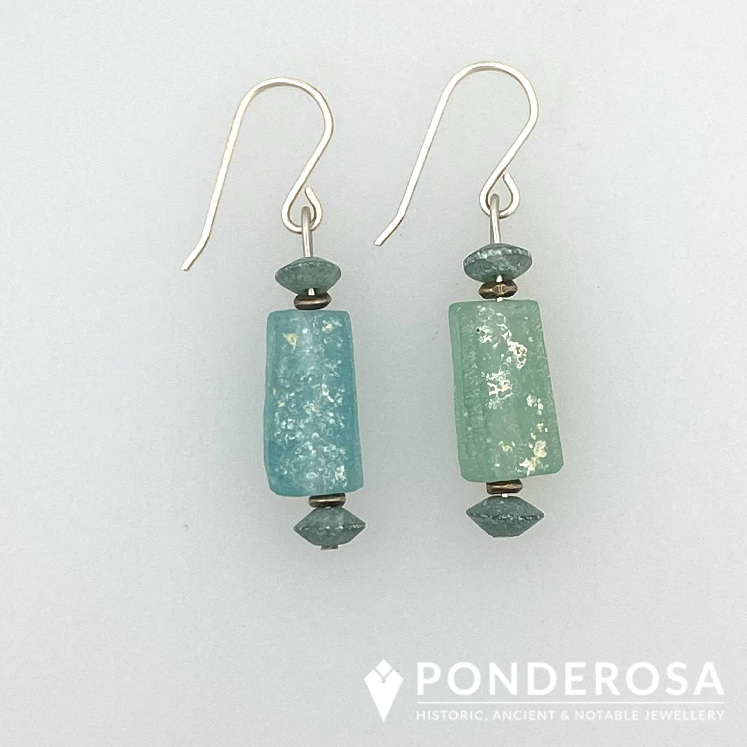 Long Roman Glass - Earrings