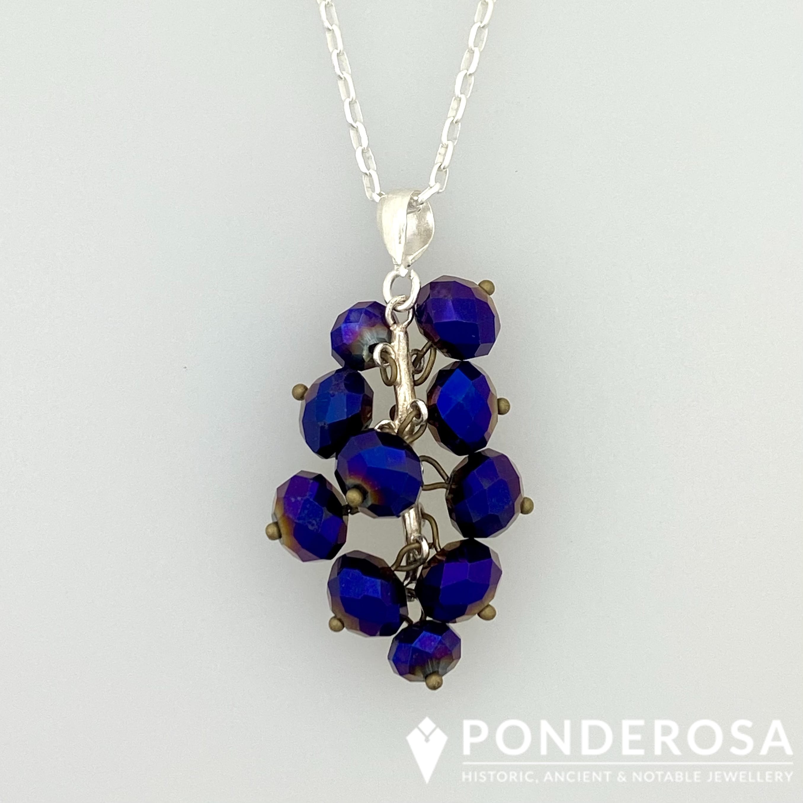 Vintage Grape Pendant - Purple