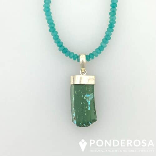 Roman Glass Handle -Amazonite Stones